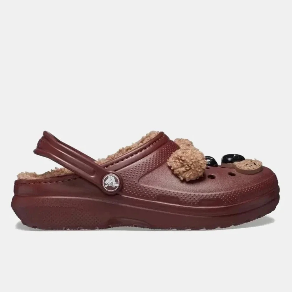 Crocs Classic Lined I AM Brown Bear 210019-2FL Clogs Toddler Casual Shoes NIN253